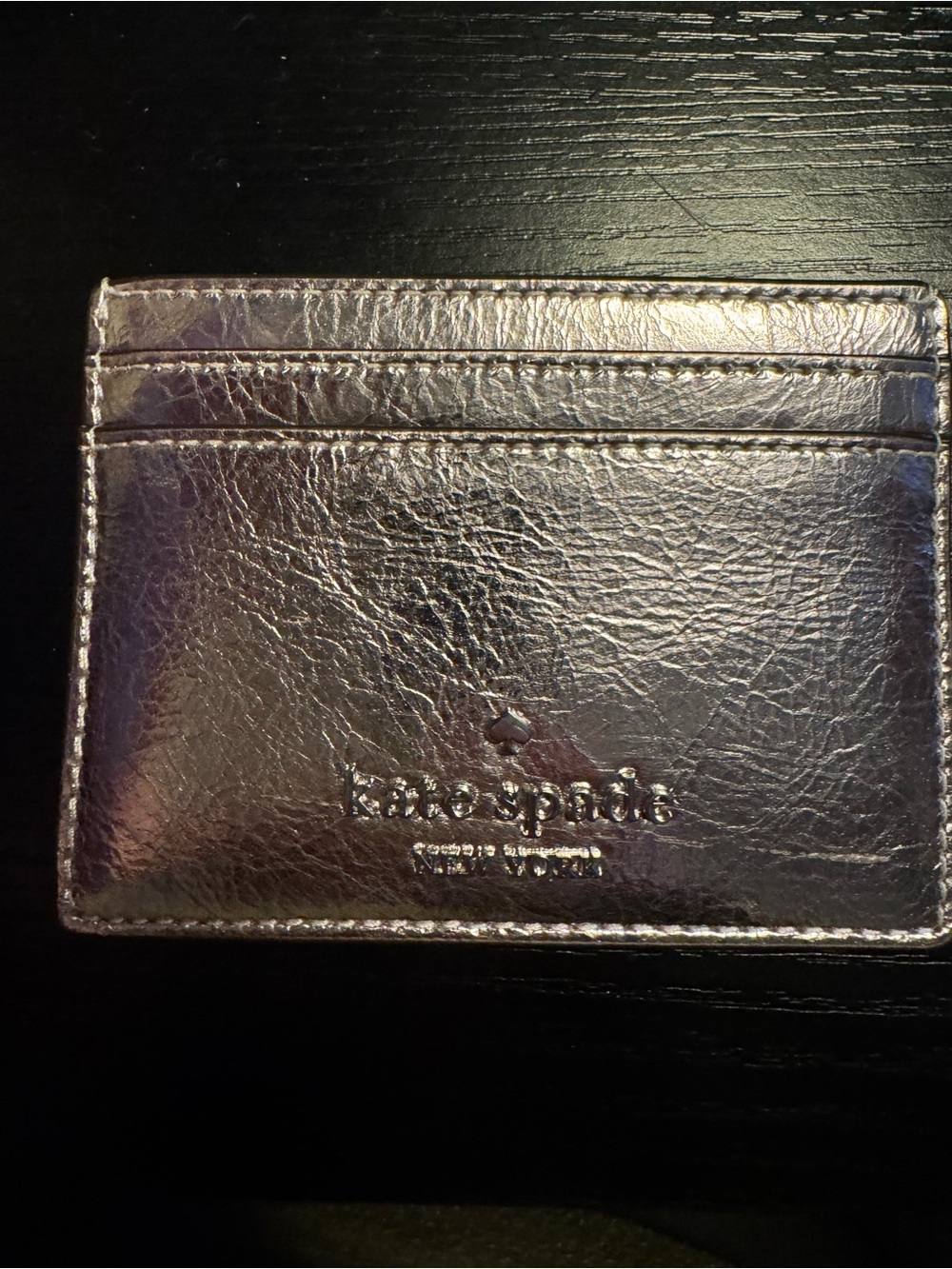 NWT kate spade Metallic Rose Gold Card Holder